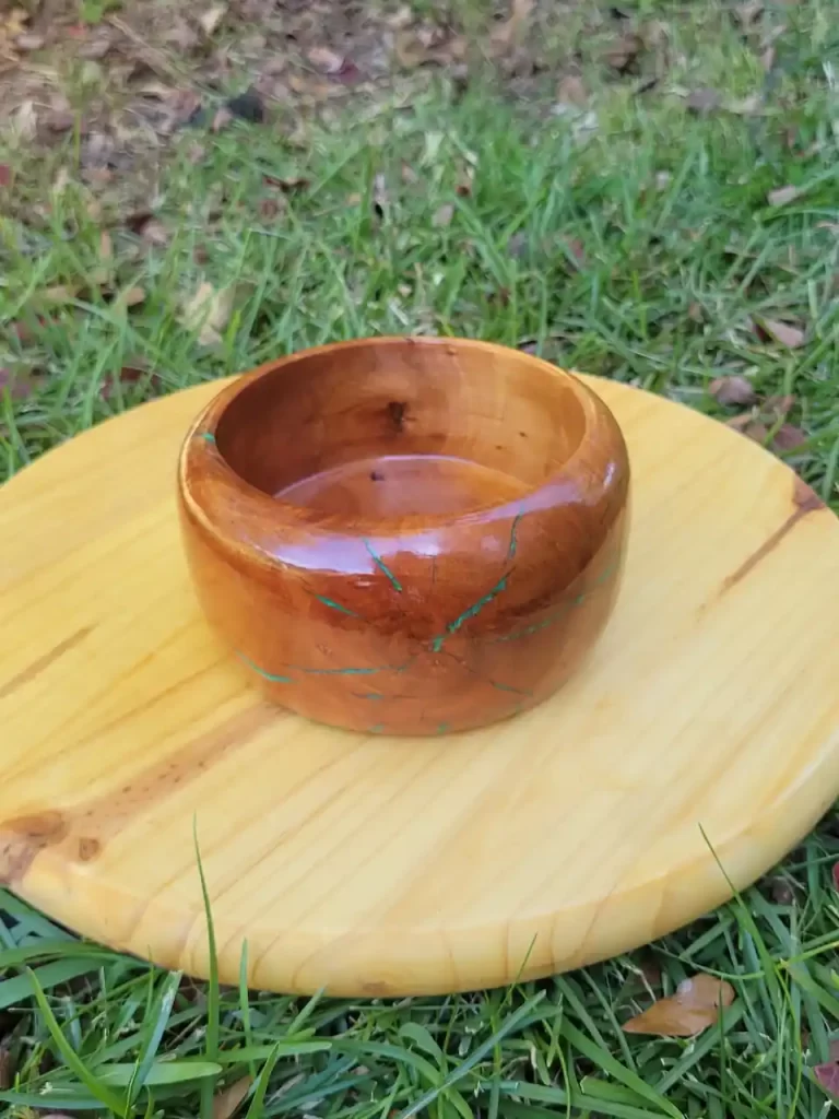 5 inch Cherry Bowl w epoxy